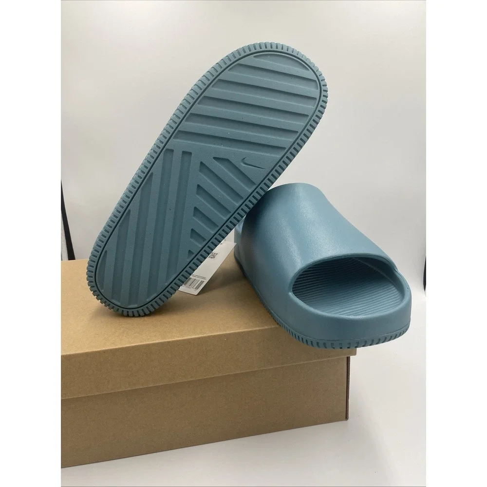 Nike Calm Slide Shoes Mens Size 13 Smokey Blue Slip On Rubber Sandals FD4116-005